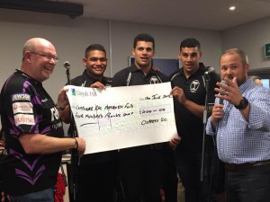 Matavesi XV cheque presentation